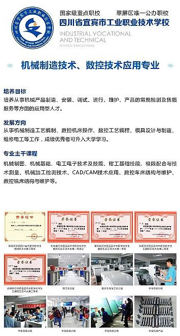 宜賓市工業(yè)職業(yè)技術(shù)學校(宜賓市工職校)數(shù)控機械專業(yè)