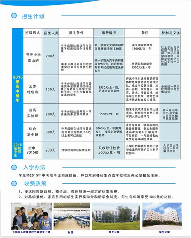 綿陽市開元中學招生簡介