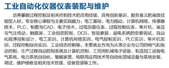 四川理工技師學(xué)院工業(yè)自動化儀器儀表裝配與維護專業(yè)（1）
