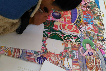 四川省馬爾康民族師范學(xué)校學(xué)生創(chuàng)作剪影