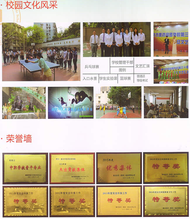 重慶醫(yī)藥經(jīng)貿(mào)學(xué)校校園文化風(fēng)采及榮譽(yù)