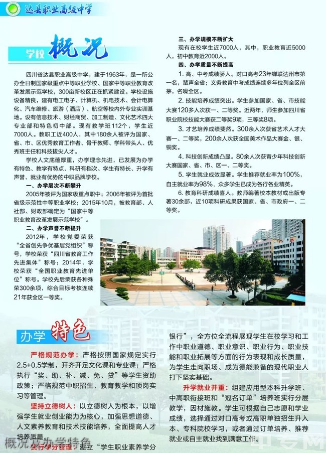 四川省達(dá)縣職業(yè)高級中學(xué)概況及辦學(xué)特色