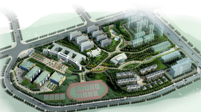 四川省張瀾職業(yè)技術(shù)學(xué)校瀠溪校區(qū)鳥(niǎo)瞰圖