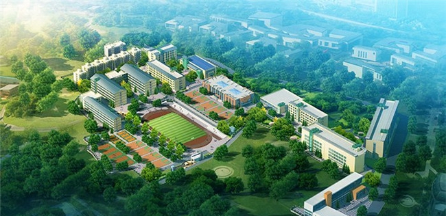 安順機械工業(yè)學校鳥瞰全景圖